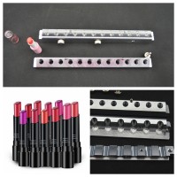 China Supplier Custom Metal Mould 12 Cavities Cosmetic Lipstick Filling Mold Bald Pen shape